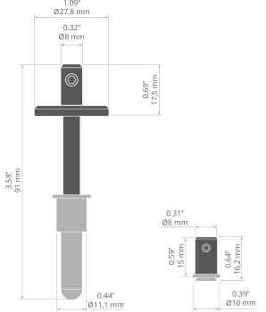 Befestigungsset FI-8-MR-1 mit Stromversorgung